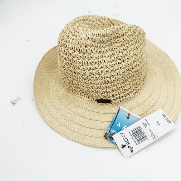 Roxy Women's Aloof Beauty Straw Sun Hat Caps (Natural) Beige Size S NWT - Picture 3 of 11